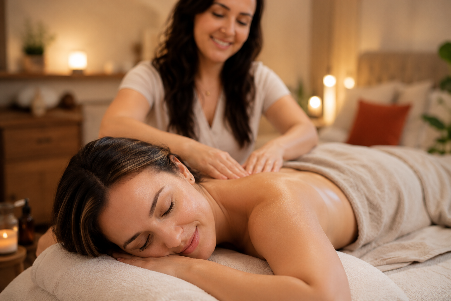 Massagem relaxante a domicílio em São José, atendimento na casa da cliente